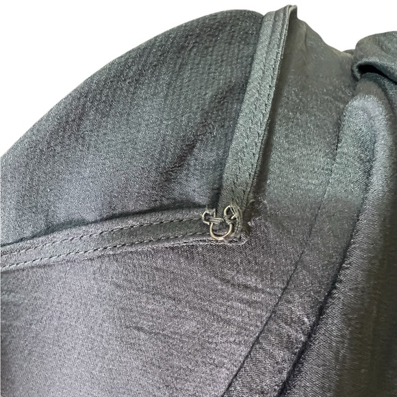 Ruffled Short Sleeve Blue Gray Blouse Top for Women Size S Small - Picture 6 of 8